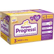 PAMPERS QUADRI  PROGRESSI MIDI 108PZ